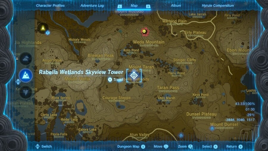 Zelda: Tears Of The Kingdom: How To Unlock Rabella Wetlands Skyview Tower 2