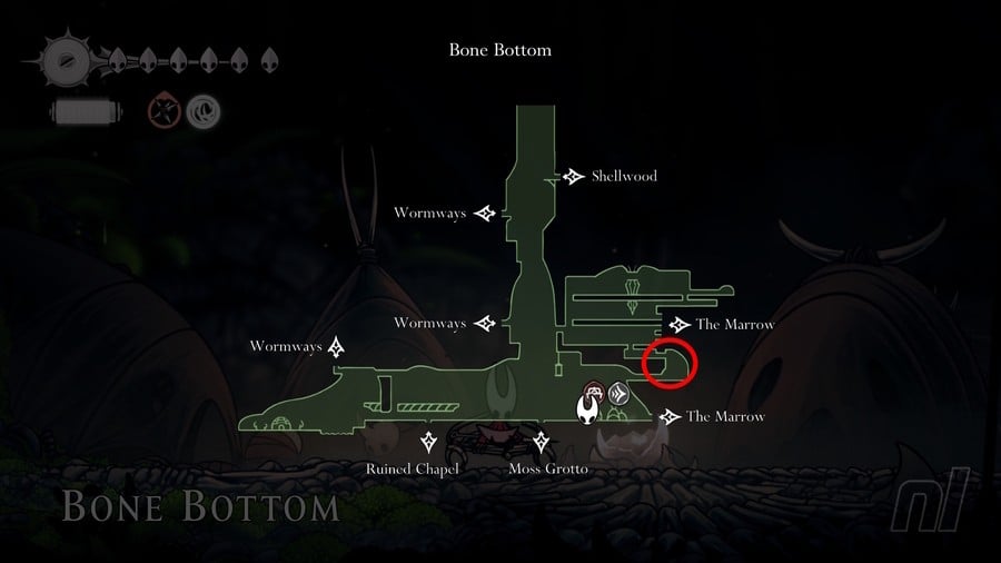 Bone Bottom / Mosshome Spool Location