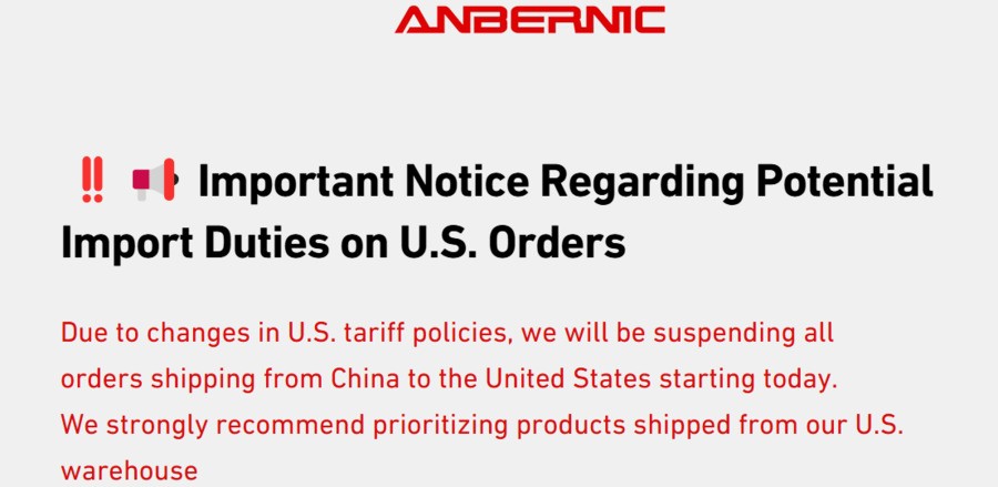 8bitdo tariff suspension