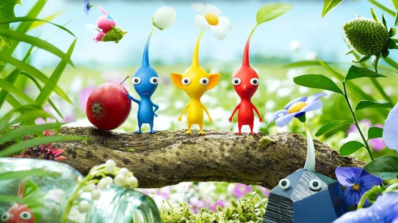 Groups of Pikmin spotted in the jungle at Super Nintendo World
