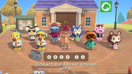 Animal Crossing New Horizons Group Stretching