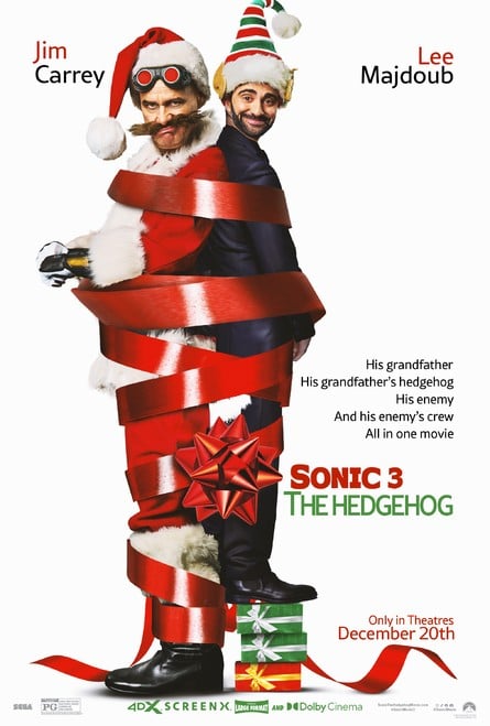 Sonic the Hedgehog 3 Christmas poster