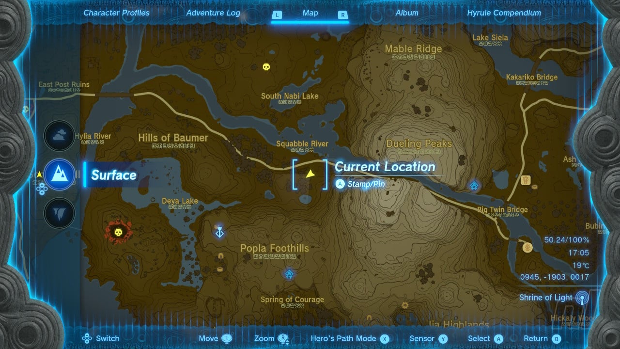 The Legend of Zelda: Tears of the Kingdom's map is nearly