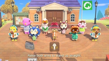 Animal Crossing New Horizons Group Stretching