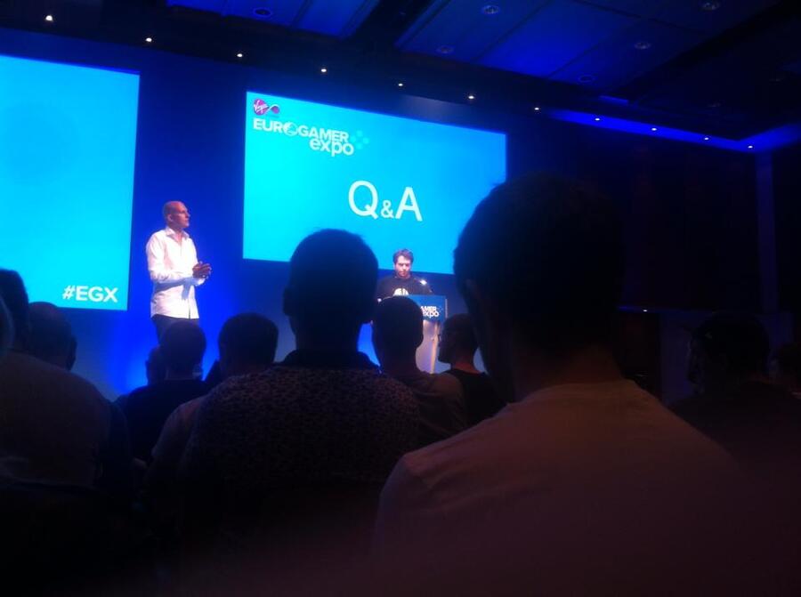 Tom hosting a Q & A at Eurogamer Expo (Photo: Johnny Cullen)