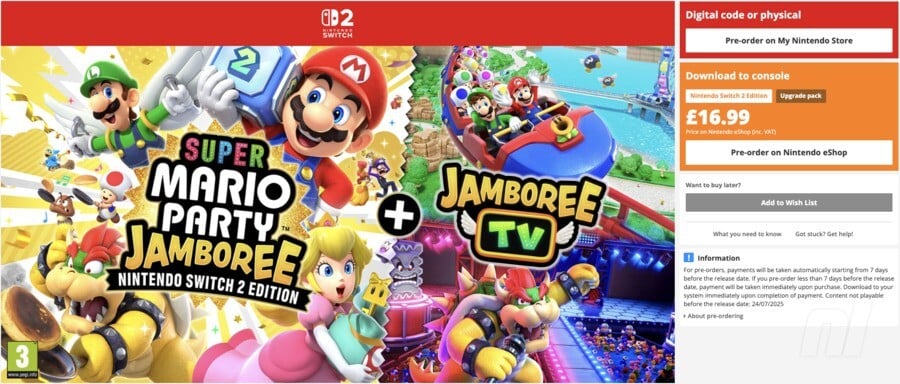 Switch 2 Edition Upgrade - Mario Party