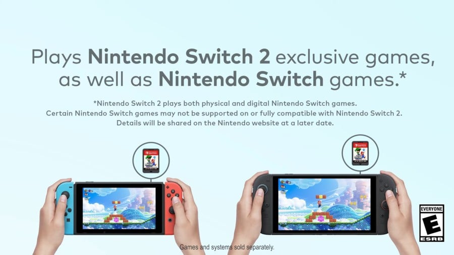 Plays Nintendo Switch 2 Exclusive games, as well as Nintendo Switch games