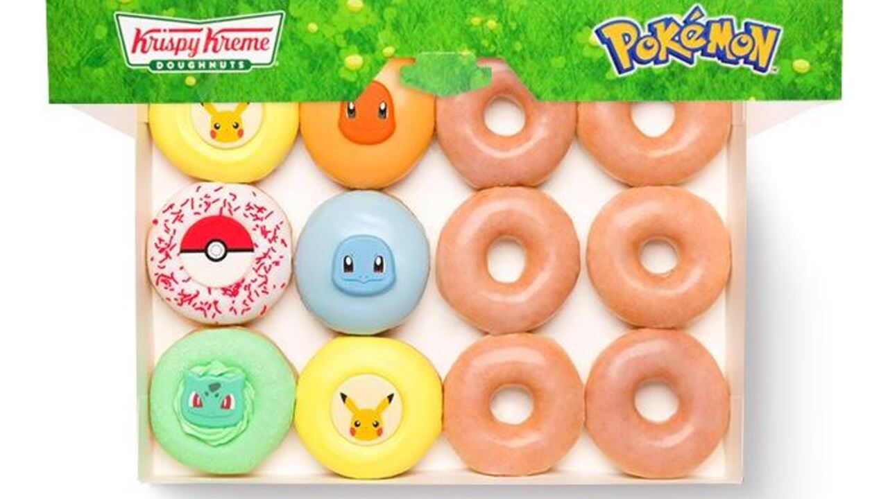 Random Krispy Kreme Launches A Tasty Pokémon Dozen Doughnut Set