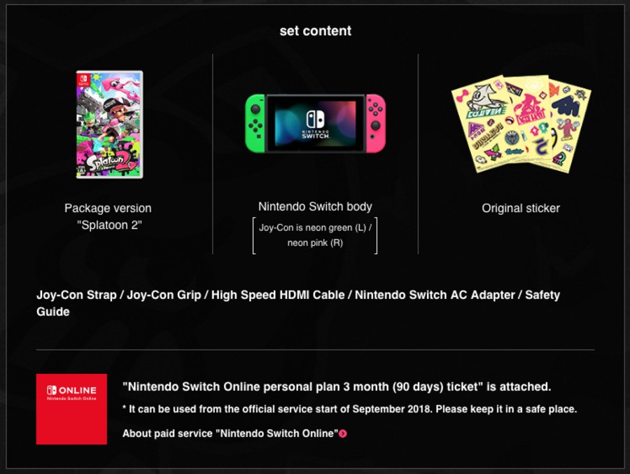 Nintendo Switch Hardware with Splatoon 2 + Neon Green/Neon Pink