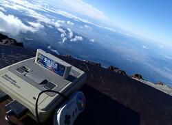 Here Is A Super Famicom On Top Of Mount Fuji