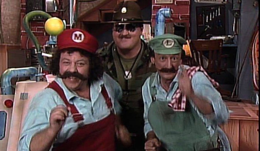 The brothers with Sargent Slaughter