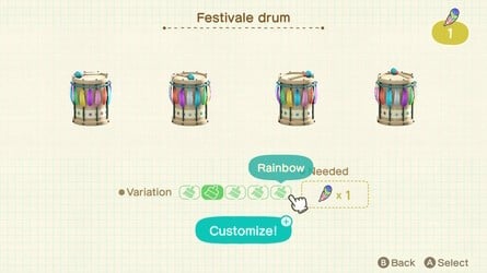 Customising Festivale Items