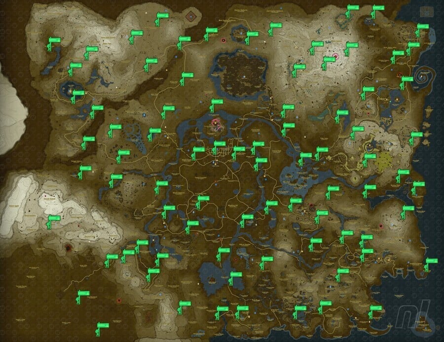 All Hudson Signs Hyrule Map