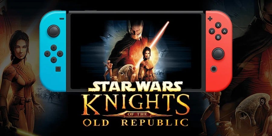 Casella di testo di combattimento di Big Star Wars: KOTOR On Switch “destinato”