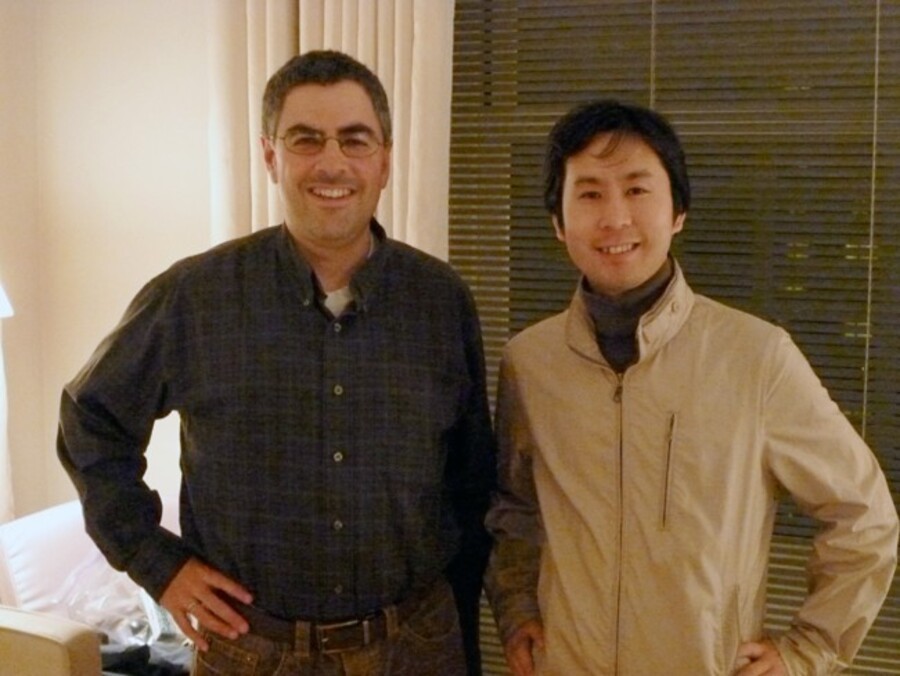 With Daisuke Amaya (you might know him better as Pixel, the creator of Cave Story)