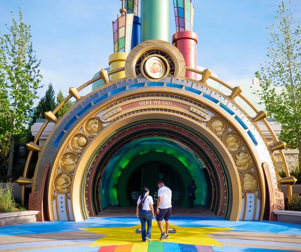 You'll enter Super Nintendo World through this portal