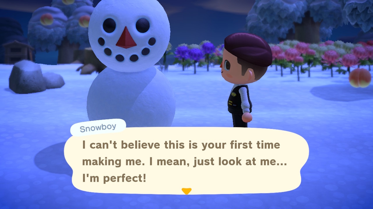 Animal Crossing New Horizons Snowman How To Make A Perfect Snowboy With Snowballs Snowflake Diy Recipes List Nintendo Life