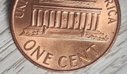 This Penny Has Diddy Kong Engraved On Abe Lincoln's Shoulder