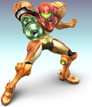 Samus is always primed for action