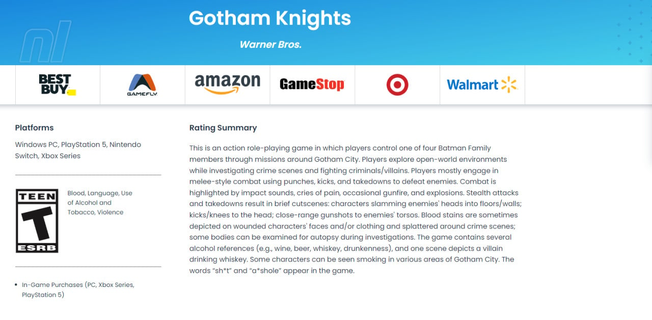 News - Analysis - Review - Gotham Knights, Review Thread