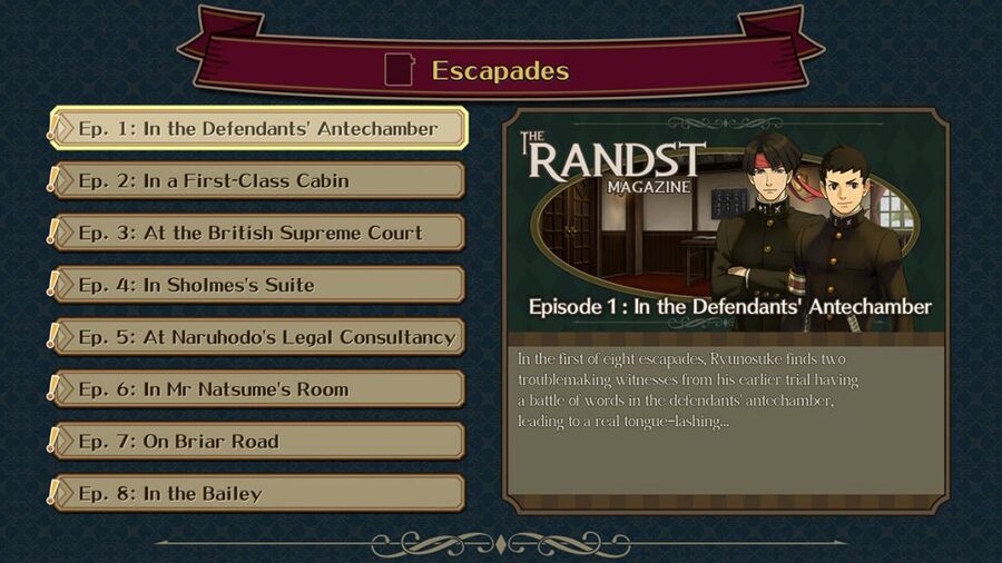 The Great Ace Attorney Chronicles: Escapades