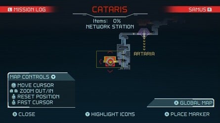 Metroid Dread Cataris Map