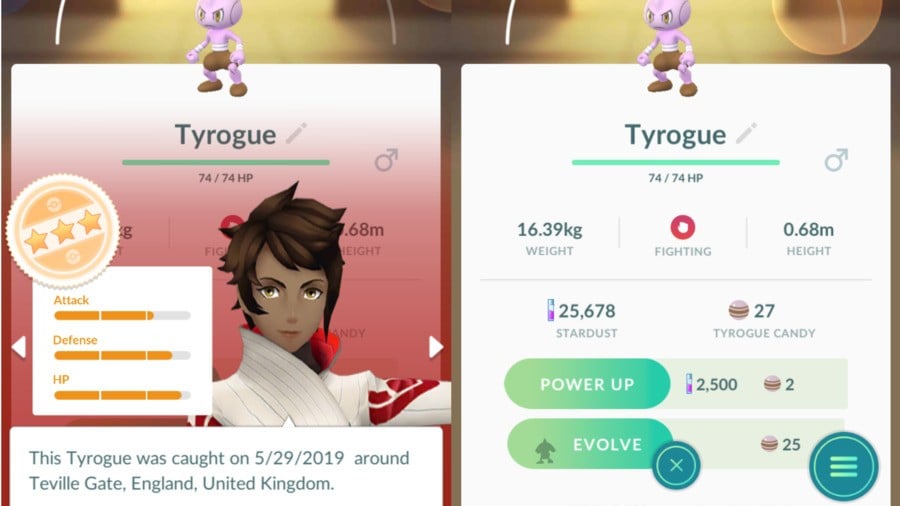 Tyrogue To Hitmontop Stats Example