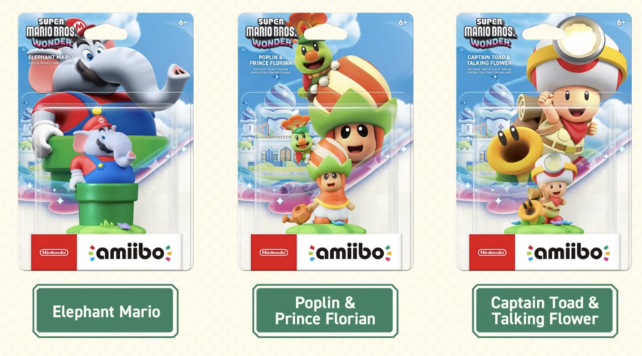 Nintendo revealed a trio of new Super Mario Wonder amiibo this month, but when are they releasing?