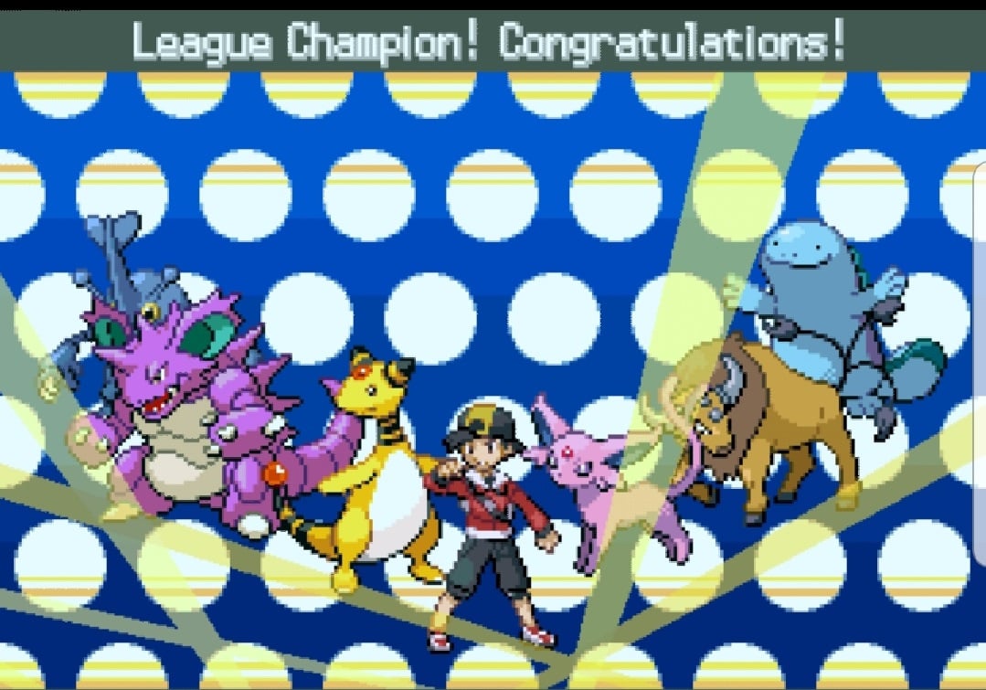 Pokemon FireRed Omega Hall of Fame Team : r/pokemon