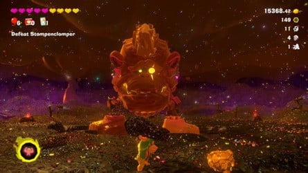 Donkey Kong Bananza Stompenclomper Canyon Layer Boss