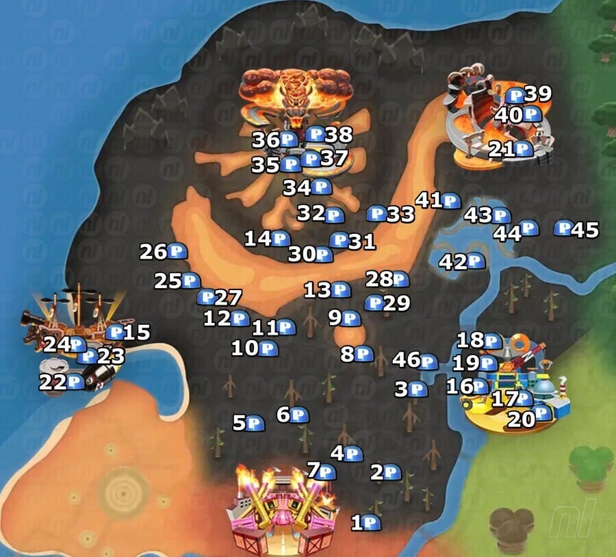 Lava P Switch Map Mario Kart World