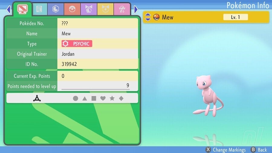 Mew Pokémon BDSP