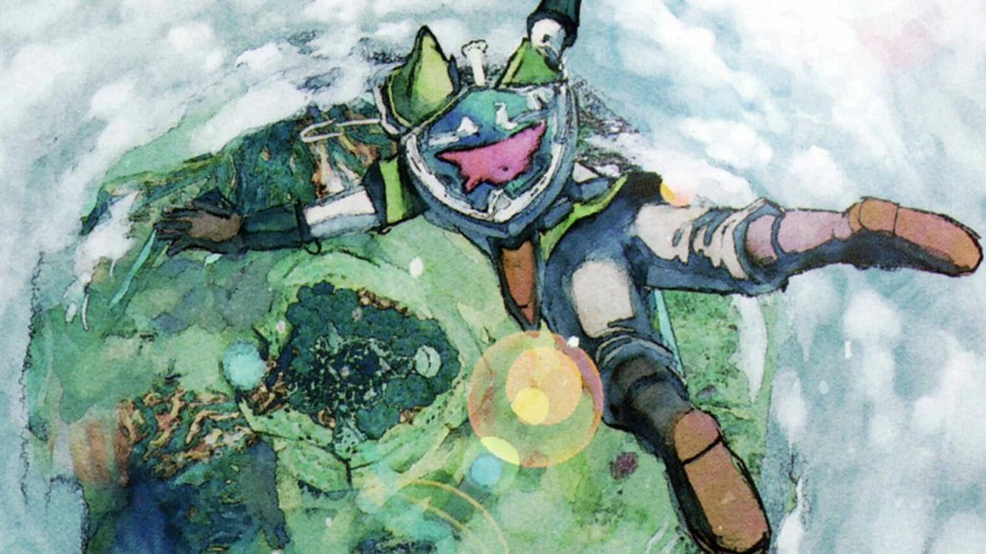 This artwork beautifully captures an iconic moment from The Legend of Zelda: Skyward Sword