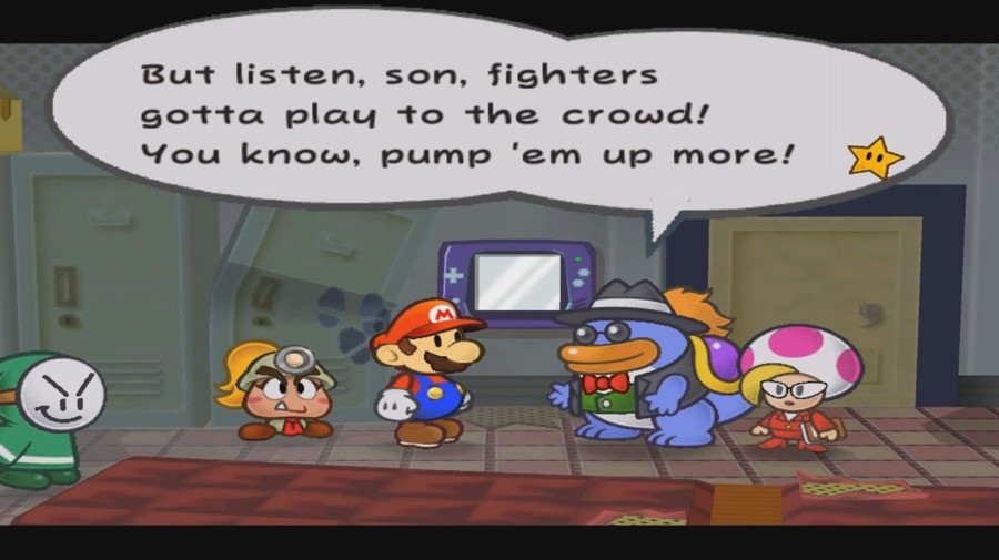 "Play to the crowd," says Grubba