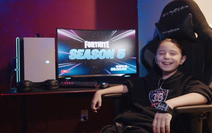 Joseph Deen at his gaming station