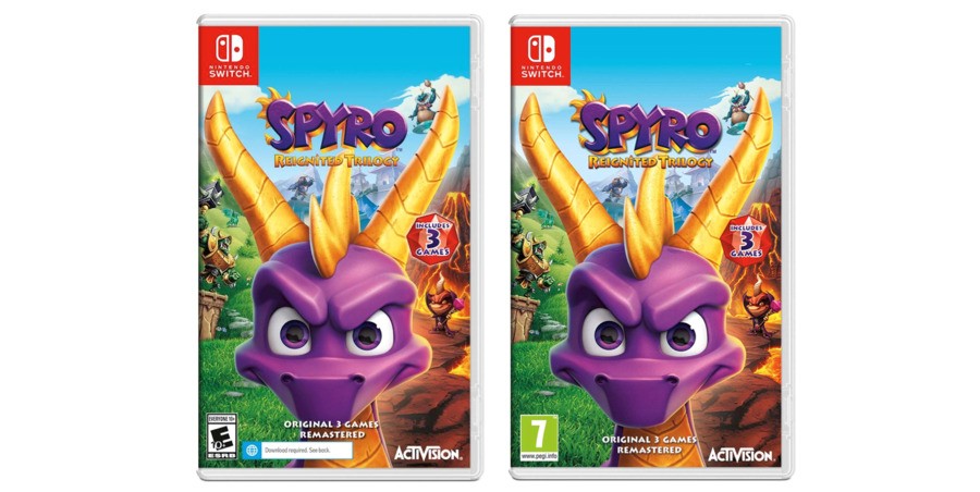 North American release (left), European (right)