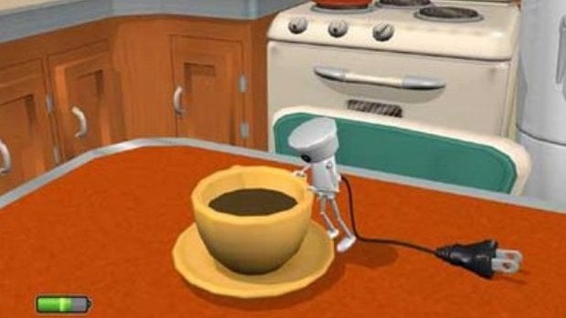 Time for Chibi-Robo to smell the coffee? (from the GameCube original)