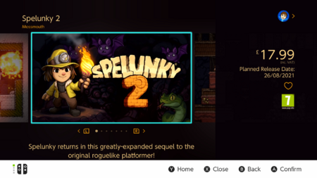 Spelunky 2 Switch eShop