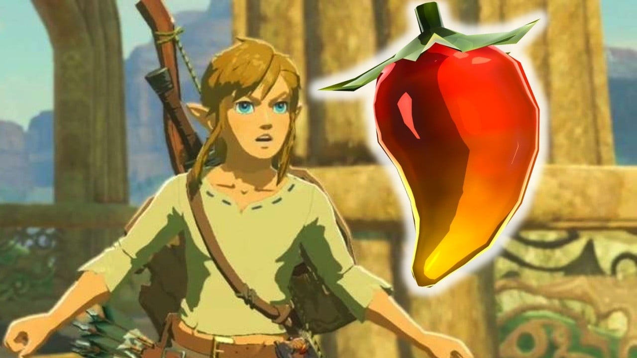 Random: four years later, Zelda: Breath of the Wild, the player discovers a hot pepper trick