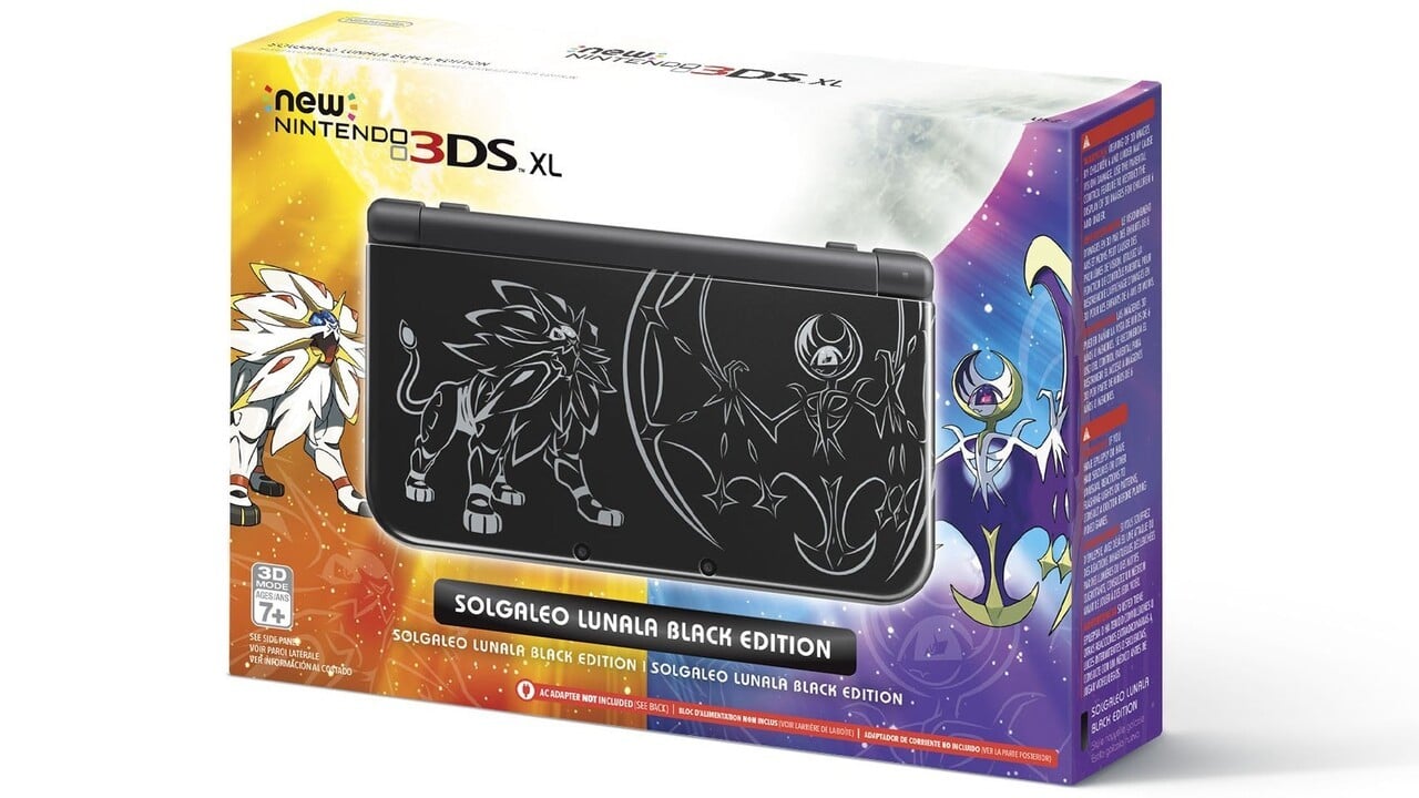 Pokémon Sun and Moon Themed Solgaleo Lunala New Nintendo 3DS XL 