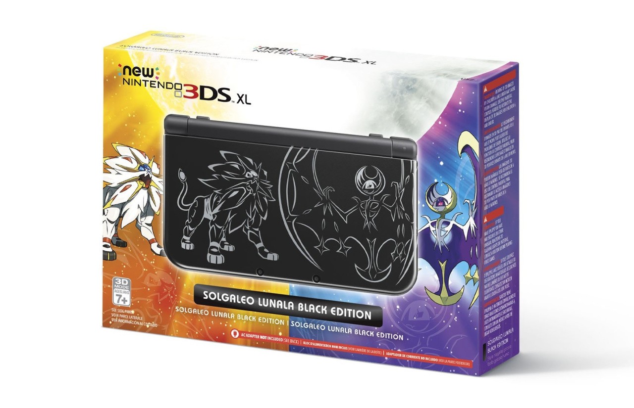 Pokémon Sun and Moon Themed Solgaleo Lunala New Nintendo 3DS XL