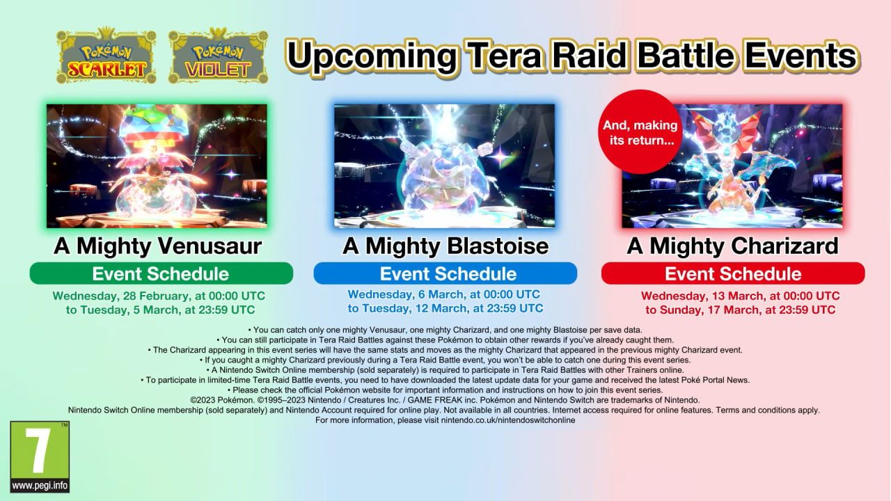 OG Starter Evolutions Star In Pokémon Scarlet And Violet Tera Raid