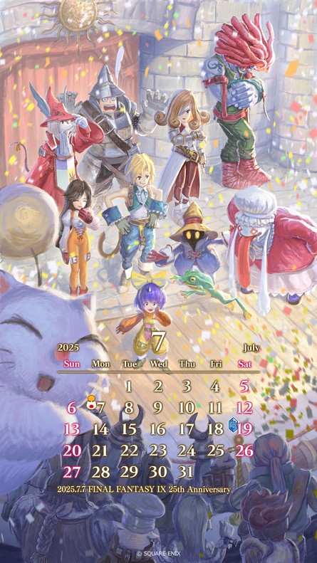 Final Fantasy IX calendar July