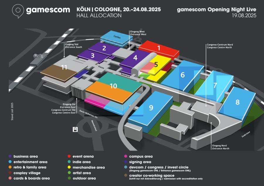 Gamescom 2025 Map