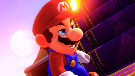 Mode 1 (Left), Mode 2 (Middle), and Mode 3 (right) - note the loss in detail with Mario's moustache and the moon in the background