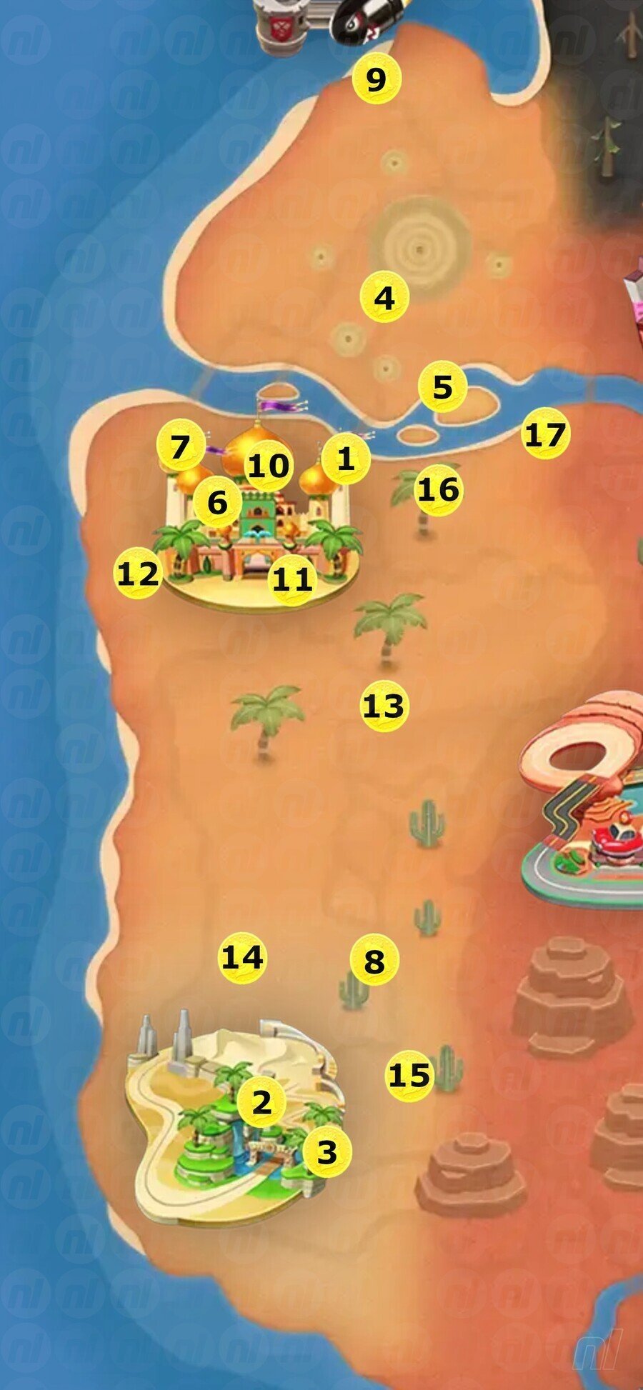 Peach Medallion Map Desert Region Mario Kart World