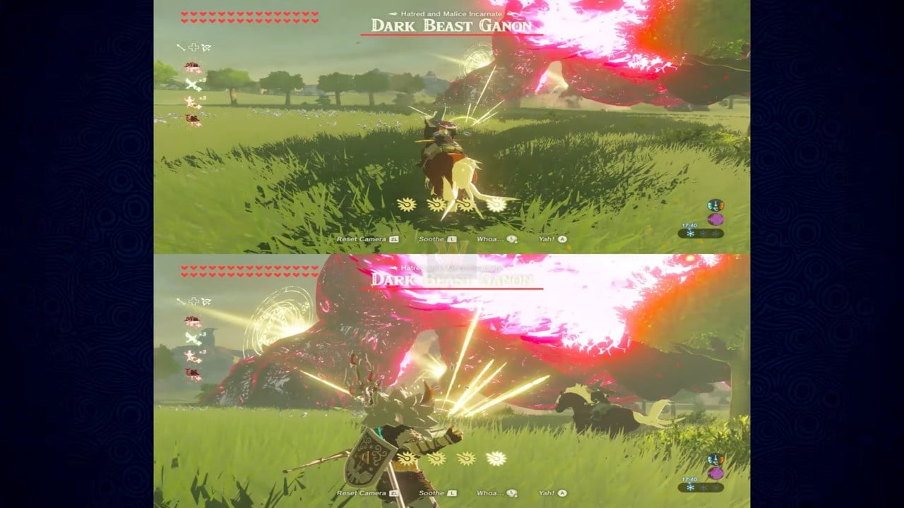 Zelda: Breath of the Wild split screen multiplayer mod shown in