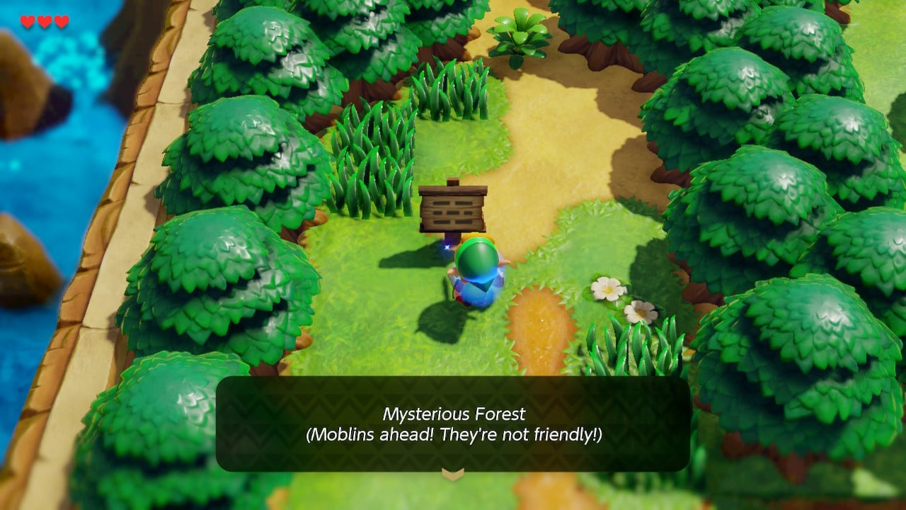 Zelda: Link's Awakening - Mysterious Forest's Tail Key location