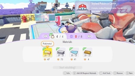 Pokémon Pokopia Sparkling Skylands Rebuild Pokémon Center