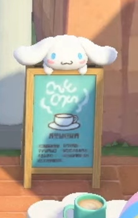 This Cinnamoroll sign has a front AND a back!